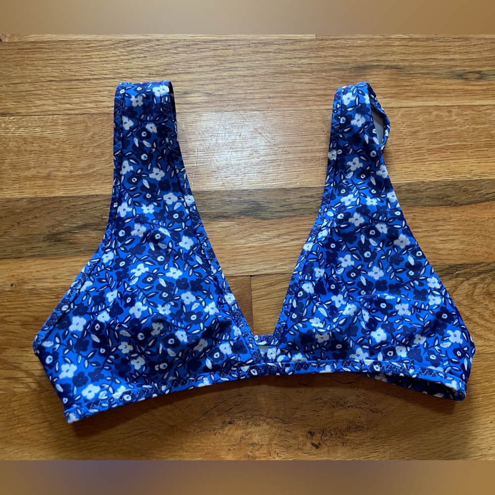 Aerie floral bikini top